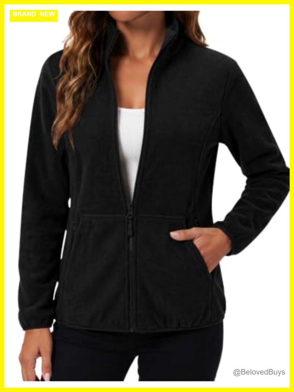 Lightweight Polar Fleece Full Zip Jacket 6 Pockets